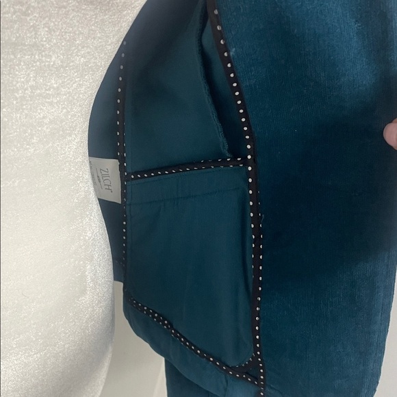 ZILCH Teal Blazer 2 Button Up Front Fitted Classic Sz XS - Picture 8 of 15
